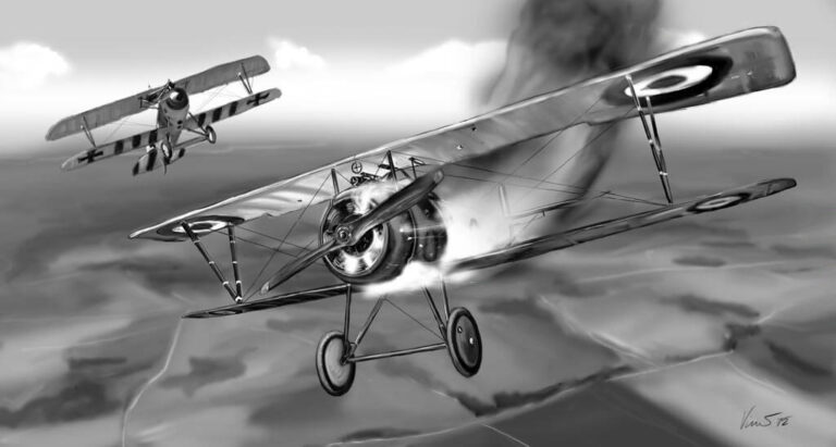 Obraz sestřelený Nieuport 17.C1