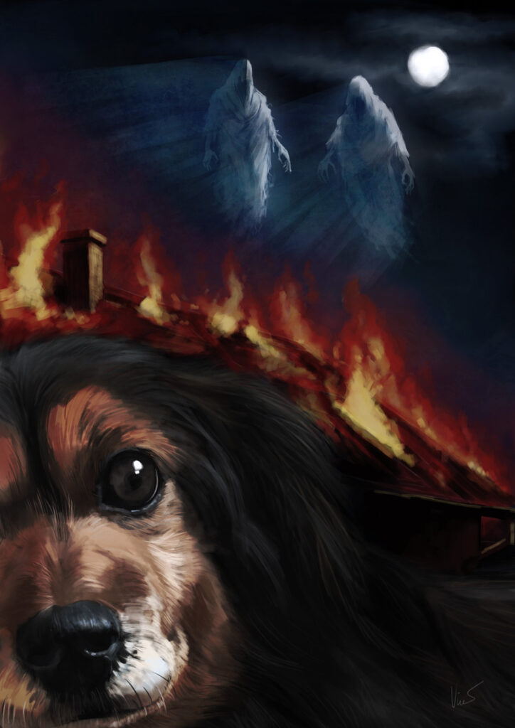 Ilustrace k hororové povídce - Vrtochy starého psa