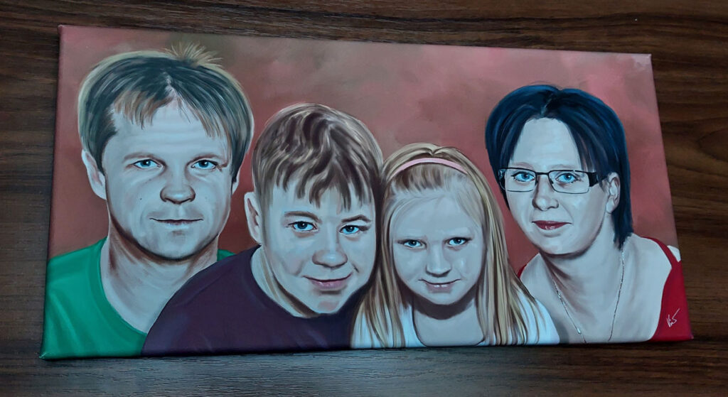 Vytištěný rodinný portrét